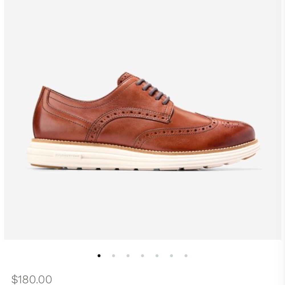 Men's ØriginalGrand Wingtip Oxfords Dress Shoes Cole Hann 11.5 Wide (worn twice)